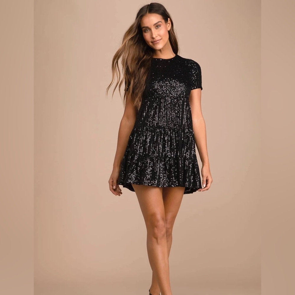 LuLu’s black sequined mini dress - worn once